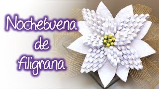 Nochebuena de filigrana Quilling poinsettia flower [upl. by Longwood230]