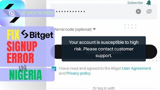 Fix Bitget Signup Error in Nigeria [upl. by Nerhtak]