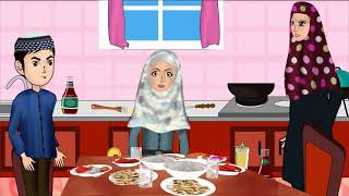 Importance of washing hands before eating touching food say Bismillah Abdul Bari Bangla Dubbed New [upl. by Anaidni]