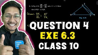 Class 10 Triangles  Exercise 63  Question No 4 [upl. by Llerrej]