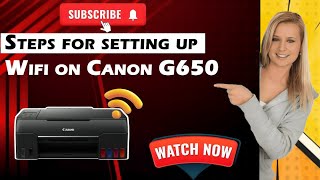 Full Guide How To Connect Canon G650 To Wifi Setup  Canon Printer Wireless Setup  ijmanualcanon [upl. by Suilienroc]