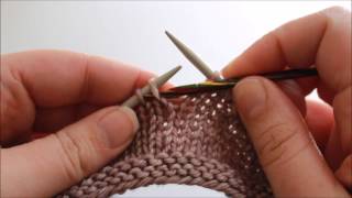 LT Left Twist Knitting Stitch Tutorial [upl. by Tristam]