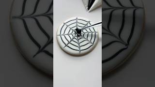 Spiderweb cookie🕷️ recipes and supplies linked in my bio cookiedecorating oddlysatisfying asmr [upl. by Willetta]