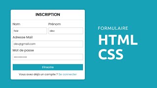 Formulaire HTML CSS pour débutant [upl. by Onra]