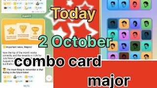 2 October combo card major 😃  today major combo card  major combo card [upl. by Ydnem]