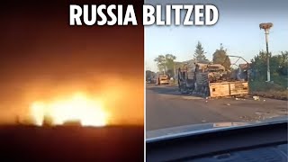 Watch Ukraine blitz ANOTHER Russian region as 400 of Putins troops killed in huge convoy ambush [upl. by Dustin297]