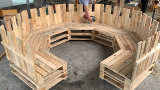 Inspiring Diy Wood Pallet Projects  Creative Garden Pallet Benches Make Great Outdoor Decorations [upl. by Saraiya102]