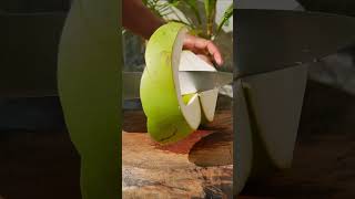 Hand speed in cutting coconut  Asmr cuttingskills magiccoconut coconutcutting fruit [upl. by Milinda]