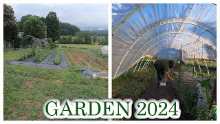 END OF JUNE GARDEN TOUR  TRELLISING TOMATOES [upl. by Gustie497]