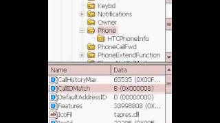 Edit der Registry Windows Mobile 6  CallerID [upl. by Eiraminot671]