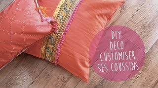 DIY DÉCO  CUSTOMISER SES COUSSINS [upl. by Nari]