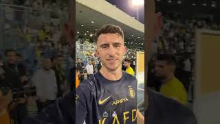 Laporte celebrates his 4th goal with you Nassr fans 💛📣 [upl. by Just]