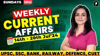 Weekly Current Affairs 2024  July 2024 Week 3  Parcham Classes Current Affairs parcham [upl. by Imoyaba]