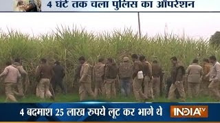 Live Shootout Operation Watch Encounter Between Police and Robbers in Ghaziabad [upl. by Sothena]