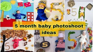 latest 5 month baby photoshoot ideas । diy baby photoshoot ideas । 5 month baby photoshoot [upl. by Fairweather]