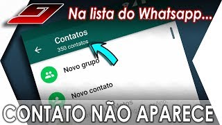 Contato NÃO APARECE na lista do WHATSAPP  Guajenet [upl. by Nylime]