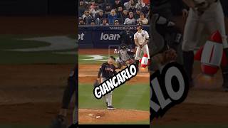 Giancarlo Stanton Scud Missile HR Yankees Guardians 2024 ALCS GAME 1 [upl. by Fricke]