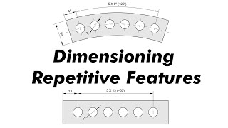 Dimensioning Repetitive Features in Engineering Drawing [upl. by Okir]