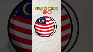 Malaysiaballs SHOCKING Circle Stop Revealed  Countryball Globes  shortvideos countryballs [upl. by Aelanna346]