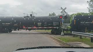 Train in Trussville Alabama rainy morning [upl. by Eannyl]