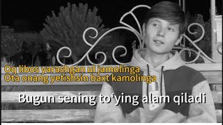 Bugun sening to’ying alam qiladi 😔🥀 Trend version  lyracsmusic [upl. by Tremaine226]