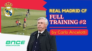 Real Madrid CF  full training 2 by Carlo Ancelotti [upl. by Ahsaret]