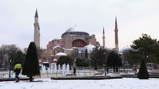 Turkey Istanbul wakes up under a blanket of snow [upl. by Costin743]