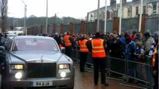 Venkys arriving at Ewood Park [upl. by Namolos847]