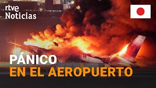 JAPÓN Cinco MUERTOS y 379 EVACUADOS tras el CHOQUE de DOS AVIONES en el aeropuerto de TOKIO  RTVE [upl. by Eyar]