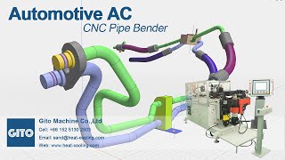 CNC Automatic Car AC Pipe Bending Machine [upl. by Alexandr158]