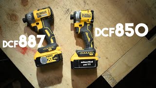 Dewalt DCF887 vs DCF850 [upl. by Norak]