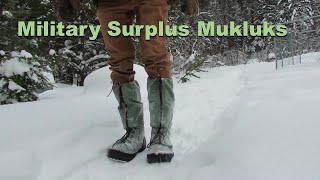 Military Surplus Mukluks N1B Extreme Cold Weather Boots [upl. by Chanda383]