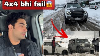 Manali Mai 4x4 bhi nahi kaam kar raha 10km tak blackice 😢🥶￼ Ajju0008 [upl. by Aikan81]