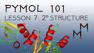 PyMOL 101 Lesson 7 Secondary structure Hbonding measurement wizard amp names panel grouping [upl. by Rebekah]