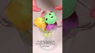 Play Doh Ice Cream Sundae Surprise Eggs shorts youtubeshorts howtodraw diy [upl. by Duong304]