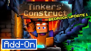 TINKERS CONSTRUCT ADDON Minecraft Bedrock Edition UPDATE 1 indepth Review [upl. by Anita]