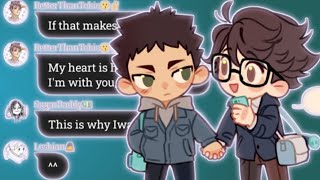 Iwaoi being the most wholesome couple everLover Lyric PrankNonToxic Iwaoi [upl. by Alinoel856]