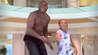 Heavyweight Champ Kamaru Usman hyping and dancing with his daughter is a vibe😂❤️ [upl. by Kinnard]