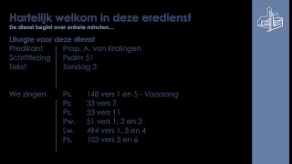 06102024  Avonddienst  Prop A van kralingen  Psalm 51 [upl. by Itsur810]