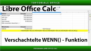 Verschachtelte Wenn Funktion LibreOffice Calc [upl. by Nivre]