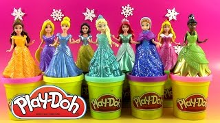 9 Disney Princesses Magiclip Pâte à modeler Play Doh ♥ Doh Vinci [upl. by Anailuj]