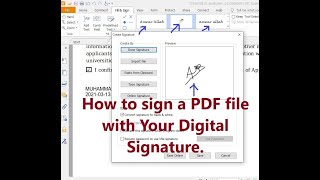 How to sign a pdf file with your digital signature Foxit Reader and Adobe Reader [upl. by Burns]