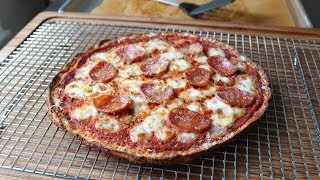 Cauliflower Pizza Crust Recipe  Cauliflower Pizza quotDoughquot Recipe [upl. by Ittam]