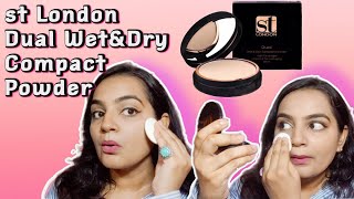 st London Dual Wet and Dry Compact Powder Review 😍 Glam With Afsana [upl. by Ynaffets]