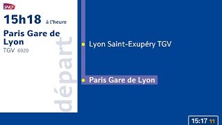 Annonce TGV n°6920 Grenoble  Paris Gare de Lyon [upl. by Oaht]