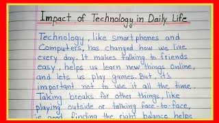 Impact Of Technology In Daily Life  Short paragraph On Technology [upl. by Agnew]