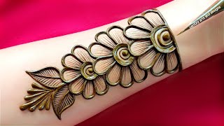 Very beautiful stylish front hand mehndi design  easy mehndi design  simple mehndi design  mehndi [upl. by Ayerhs]