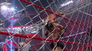 Batista vs Randy Orton  WWE Championship Cage Match Extreme Rules 2009 [upl. by Boris]