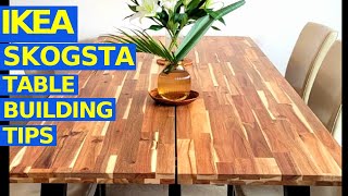 Ikea SKOGSTA table building Tips and full how to build of Ikea Skogsta Table from Start [upl. by Laird]