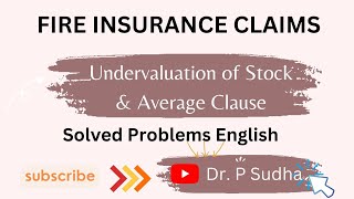 Fire Insurance Claims  Undervaluation of Stock  Average Clause [upl. by Ahseeyt]